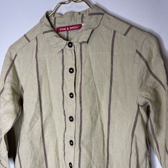 Pyne‎ & Smith The Linen Shirtdress No. 39 in Valletta Stripe XS - Picture 7 of 10